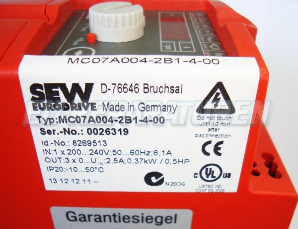 SHOP, Kaufen: SEW EURODRIVE MC07A004-2B1-4-00 FREQUENZUMFORMER
