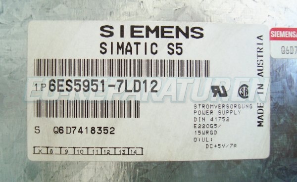 SHOP, Kaufen: SIEMENS 6ES5951-7LD12 POWER SUPPLY