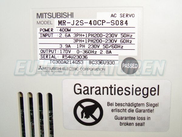 SHOP, Kaufen: MITSUBISHI ELECTRIC MR-J2S-40CP-S084 FREQUENZUMFORMER