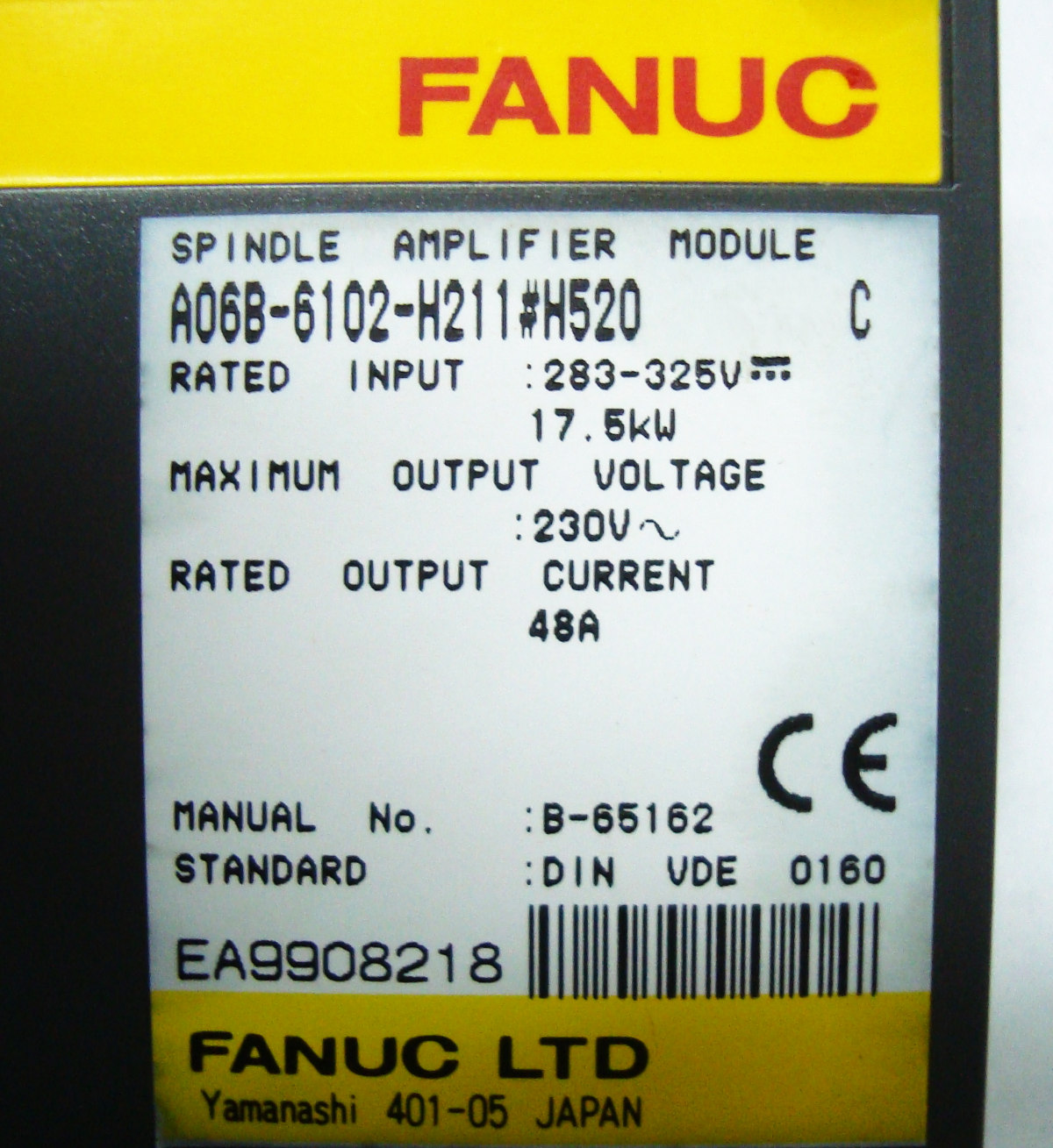 Fehler A06B-6102-H211 Fault Code Alarm