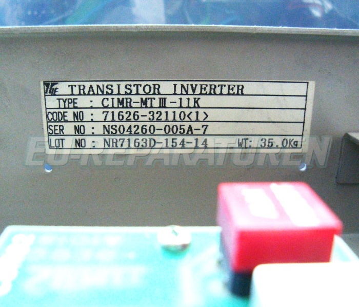 Typenschild Transistor Inverter Cimr-mt3-11k