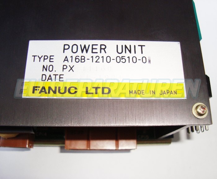 Typeschild Fanuc Power Unit A16b-1210-0510