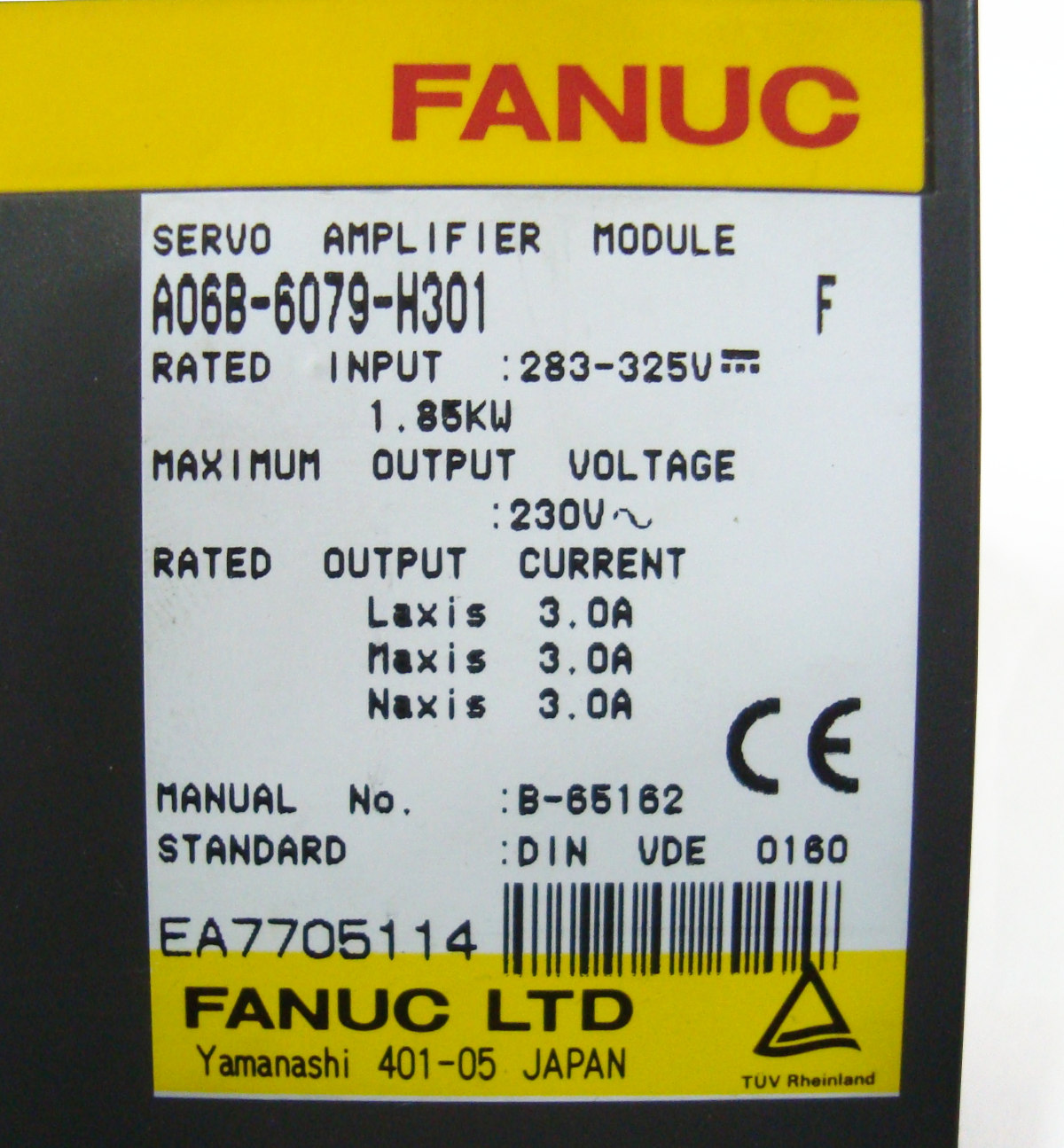 Fanuc Alarm A06B-6079-H301 Fehler 3 Reparieren