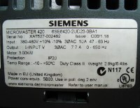 Typenschild 6SE6420-2UD23-0BA1