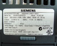 Typenschild 6SE6440-2AB21-5BA1