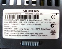 Typenschild 6SE6440-2UC22-2BA1