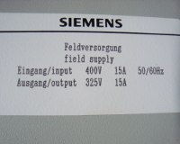 Typenschild Feldversorgung 6RA2475-6DS22-0