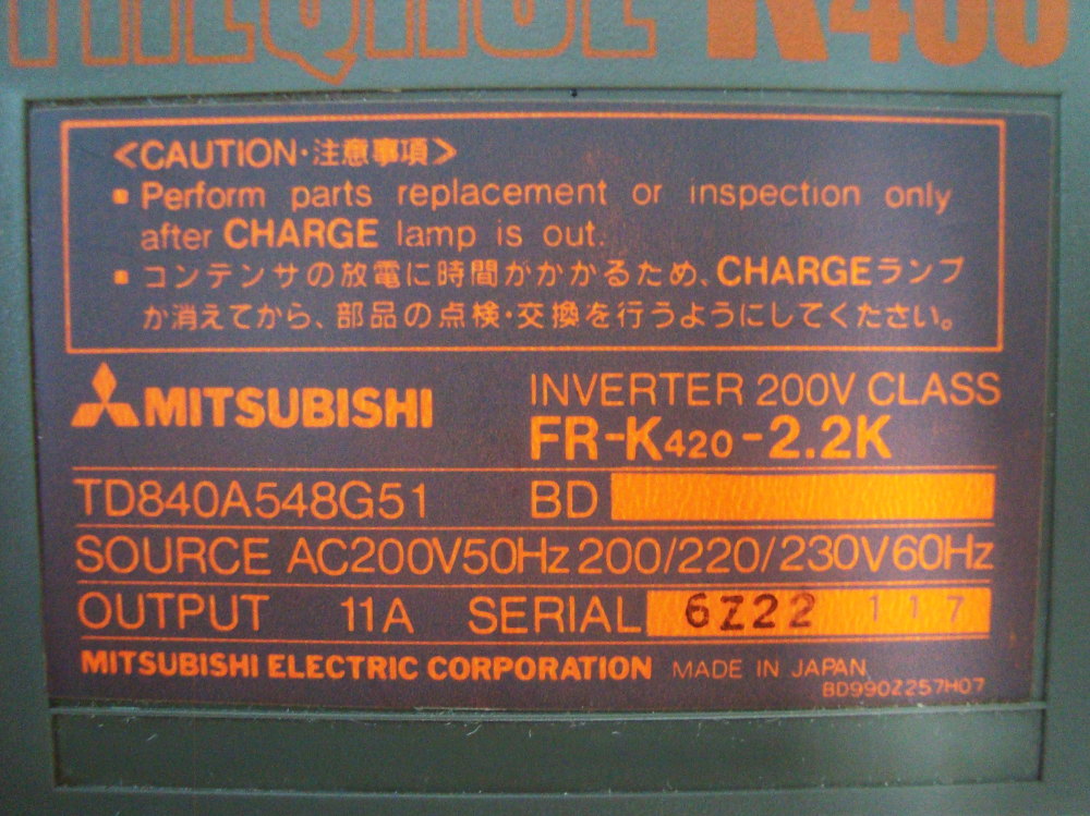 4 Mitsubishi Fr-k420-2.2k