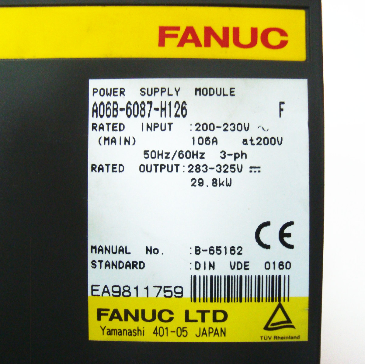 4 Austausch Fanuc A06b-6087-h126 Kaufen Shop