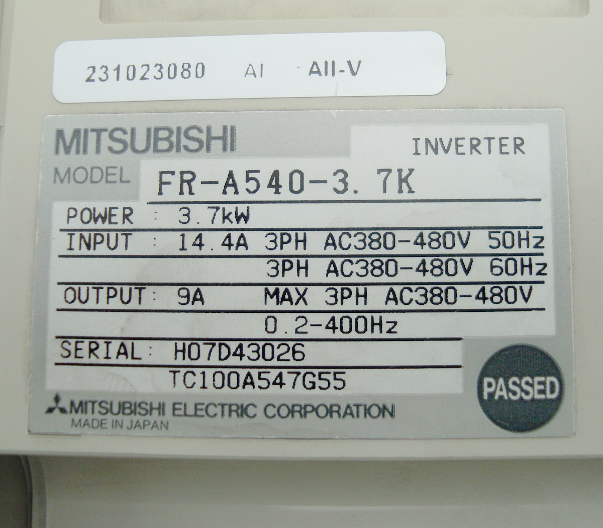 4 Verkauf Fr-a540-3.7k Online-shop Mitsubishi