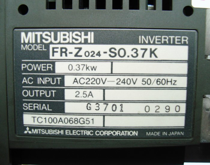 4 Freqrol Z024 Manual Fr-z024-s0.37k Inverter Bedienungsanleitung