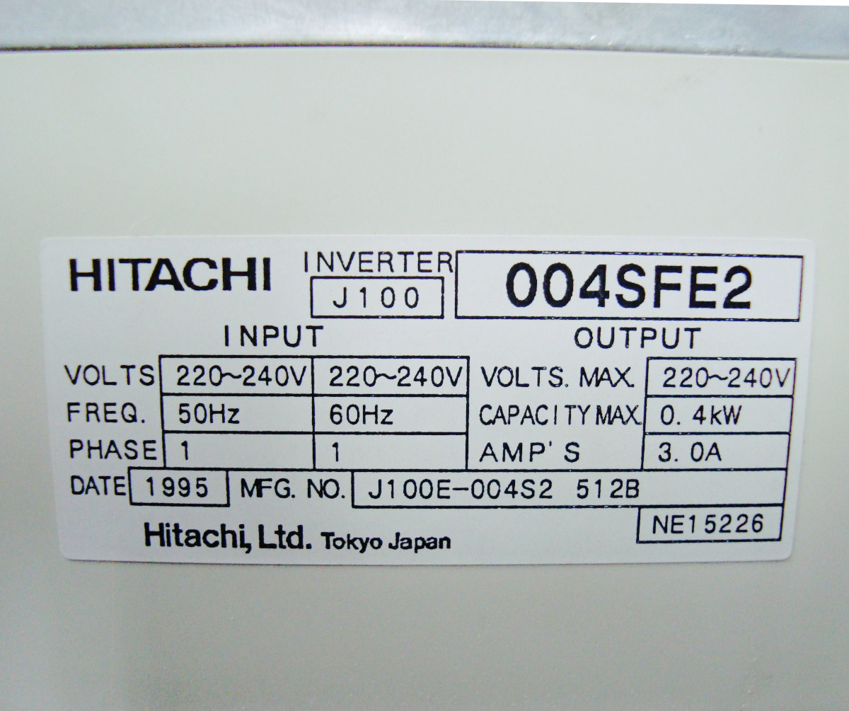 Technische Unterlagen J100-004SFE2 Manual Hitachi J100
