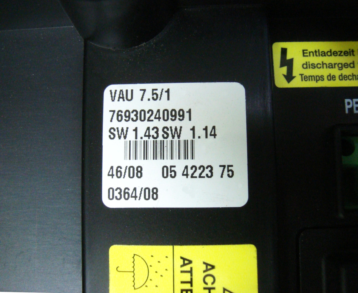 Typenschild VAU7.5-1