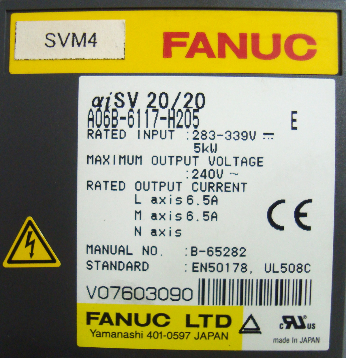 Alarm A06B-6117-H205 Fanuc Manual