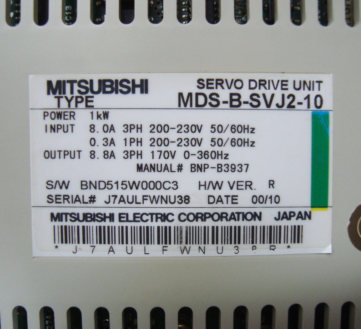 Alarm 10 MDS-B-SVJ2-10 Reparatur Alarm 32 Mitsubishi Display Dunkel