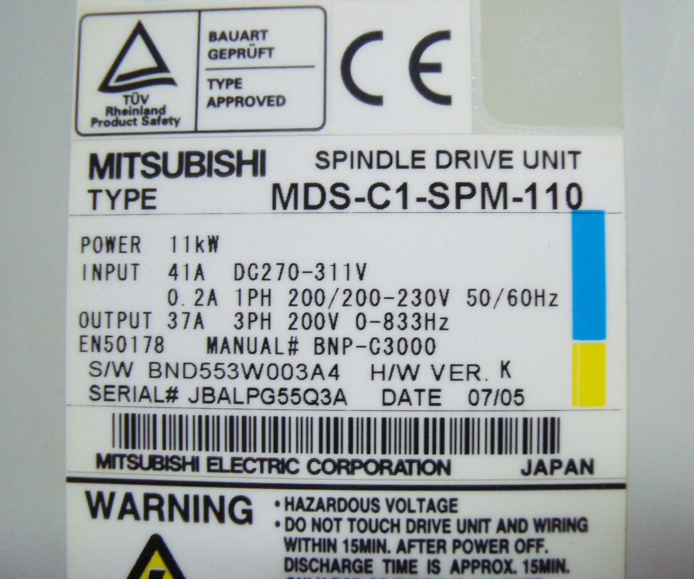 Schaltplan MDS-C1-SPM-110 Mitsubishi Manual