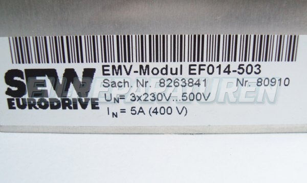 2 Typenschild Ef014-503 Emv-modul Sach-nr. 8263841