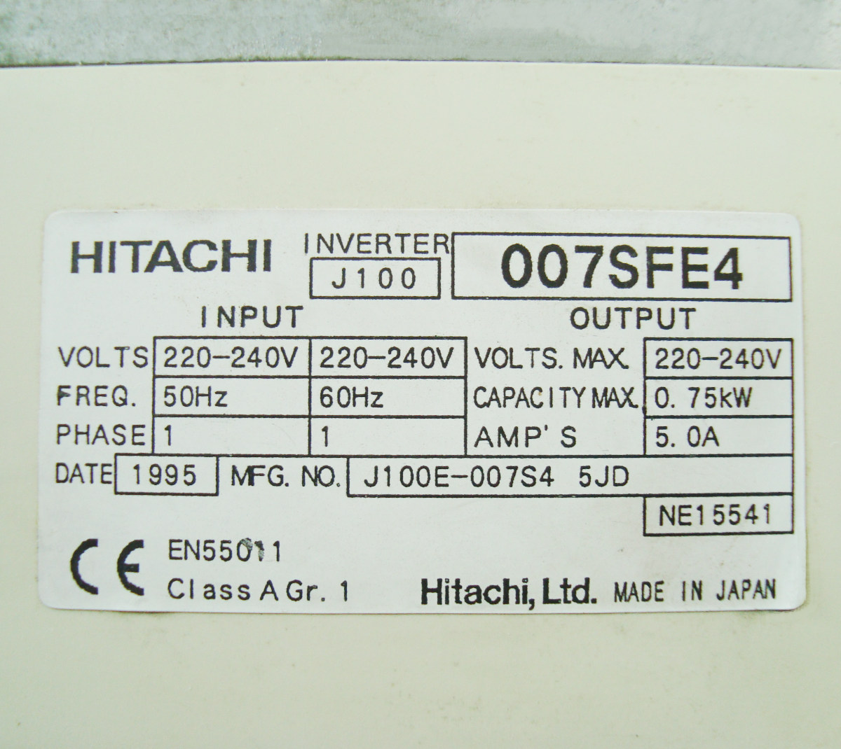 Manual J100-007SFE4 Pdf Herunterladen