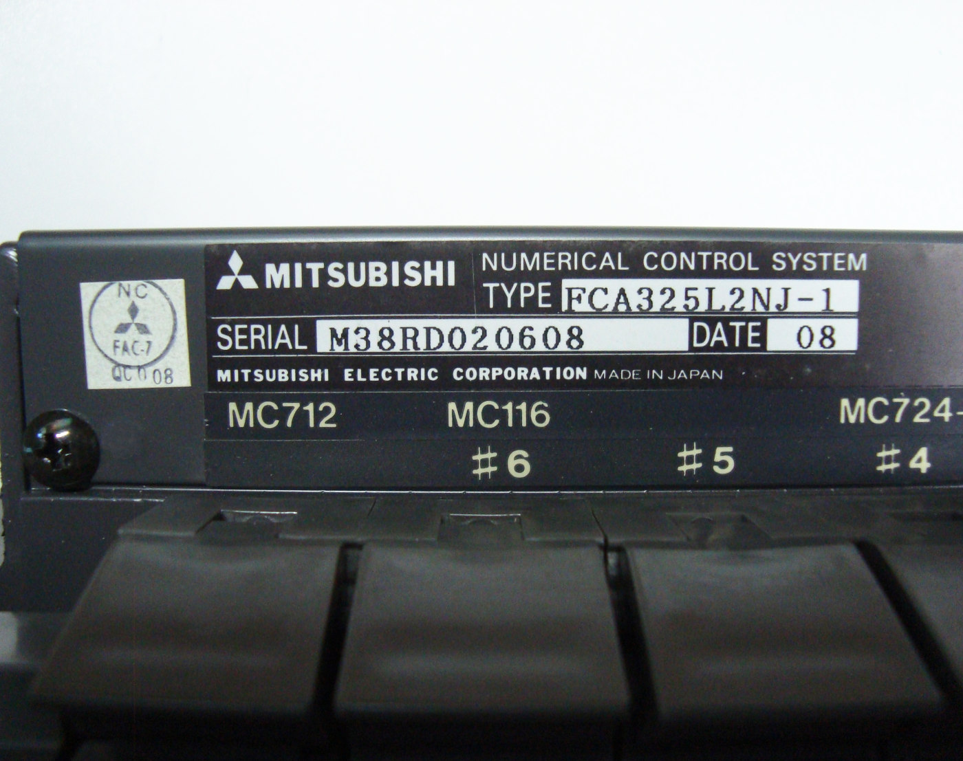 Typenschild FCA325L2NJ-1